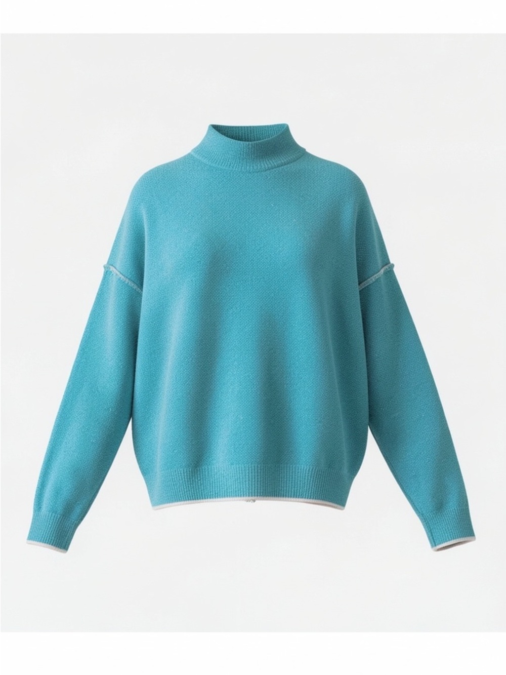 Women’s Zenana Teal Mock Neck Sweater - Size S/M